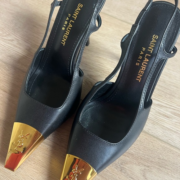 Saint Laurent JEANNE SLINGBACK PUMPS IN SMOOTH LEATHER - Picture 8 of 13